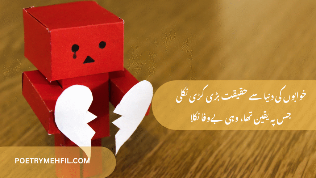 Sad Urdu Bewafa Poetry two lines for broken heart lovers